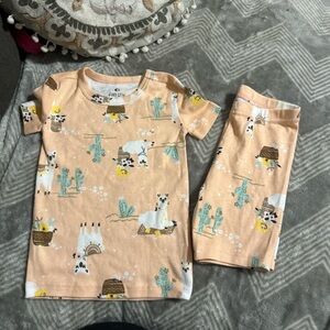 Cute Cactus/Llama Print Kids Pajamas